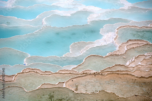 Photo: Travertine pools and terraces in Pamukkale Turkey Travertine pools and terraces in Pamukkale Turkey
