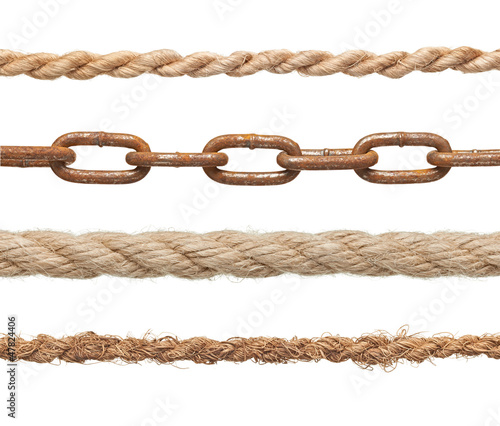 Photo: chain rope connection slavery strenght link chain rope connection slavery strenght link