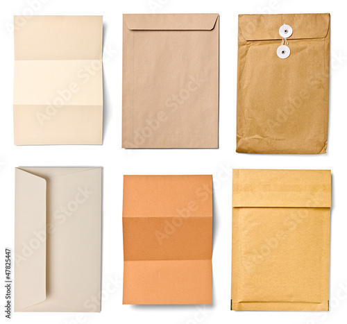 Photo: grunge note paper envelope grunge note paper envelope