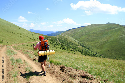 Photo: Summer hiking in the mountains. Summer hiking in the mountains.