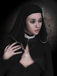 Nonne im Kloster