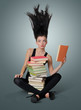Foto: Sexy young woman reading a book, concept of fantasy Sexy young woman reading a book, concept of fantasy