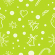 Cute seamless pattern with Christmas symbols