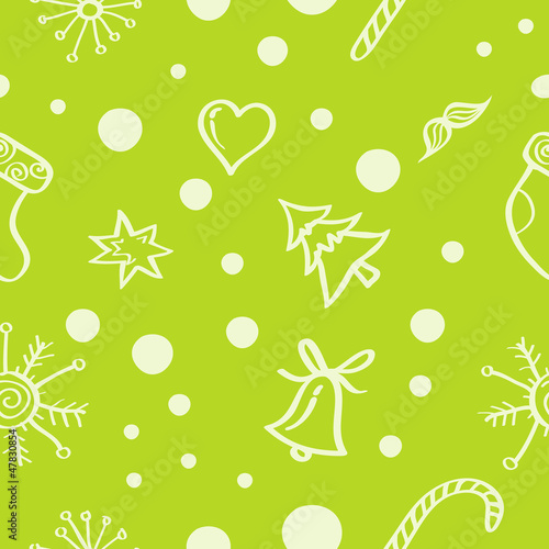 Vector: Cute seamless pattern with Christmas symbols Cute seamless pattern with Christmas symbols