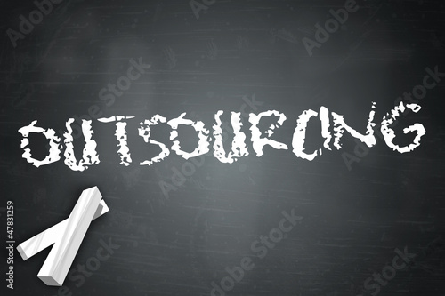 Illustration: Blackboard "Outsourcing" Blackboard "Outsourcing"