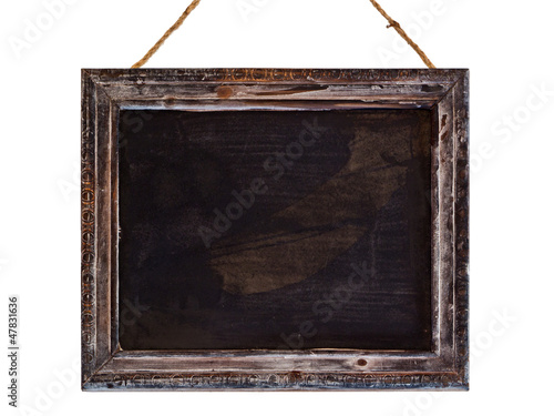 Photo: leere Kreidetafel, Rahmen leere Kreidetafel, Rahmen