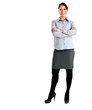 Smiling full length businesswoman