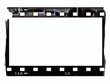 Old blank film strip isolated on white