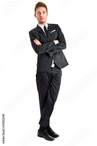 Photo: Full length businessman isolated on white Full length businessman isolated on white