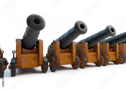 Illustration: Old pirate cannons Old pirate cannons