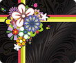 Gift with a bow of flowers