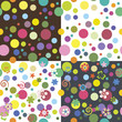 Set of colorful seamless