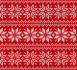 Knitted stars sweater in Norwegian style, seamless pattern
