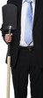 Manager holding spade
