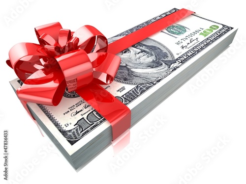 Illustration: 100 dollars gift pack 100 dollars gift pack