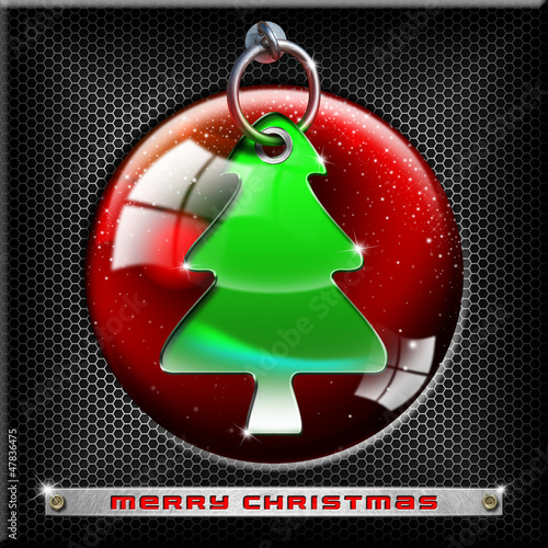 Illustration: Technological Green Christmas Tree Technological Green Christmas Tree