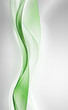 Abstract light green fractal waves
