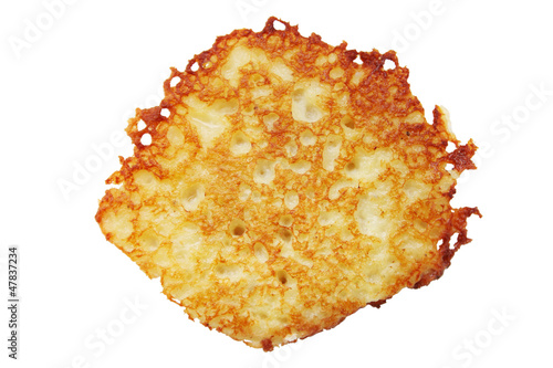 Photo: Potato pancake isolated Potato pancake isolated