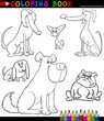 Cartoon Dogs or Puppies for Coloring Book