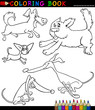 Cartoon Dogs or Puppies for Coloring Book