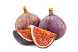 fresh figs isolated on white background