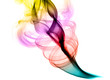 Photo: Colorful Abstract fume swirls on white Colorful Abstract fume swirls on white