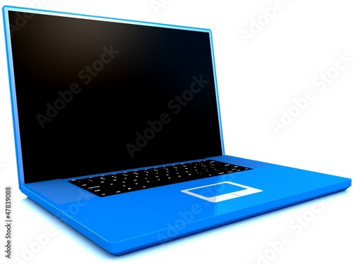 Illustration: Laptop isolated on white background Laptop isolated on white background