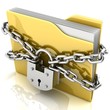 3D folder locked by chains