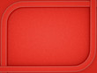 Illustration: Red leather background with rounded stitched frame Red leather background with rounded stitched frame