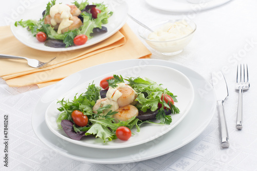 Photo: Scallop Salad With Saffron Dressing Scallop Salad With Saffron Dressing
