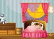 Vector: A sleeping girl A sleeping girl
