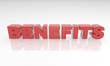 Buzzword Benefits 3d Text
