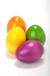 Photo: bunte farbige Ostereier auf weissem Hintergrund bunte farbige Ostereier auf weissem Hintergrund