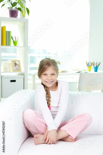 Photo: Girl on sofa Girl on sofa