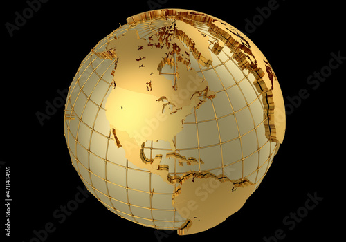 Illustration: Gold globe Gold globe
