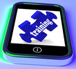 Training On Smartphone Showing Quick Lessons