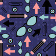 Vector: Seamless pattern with office elements Seamless pattern with office elements