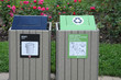 trash can in a park