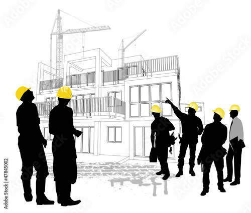 Vector: Réunion de chantier Réunion de chantier