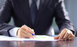 Businessman working with documents in the office