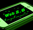 Web 2.0 On Smartphone Showing Social Networking