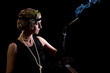 Photo: Cigarette smoker in twenties style Cigarette smoker in twenties style