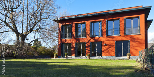 Photo: beautiful apartment, outdoor, red facade beautiful apartment, outdoor, red facade