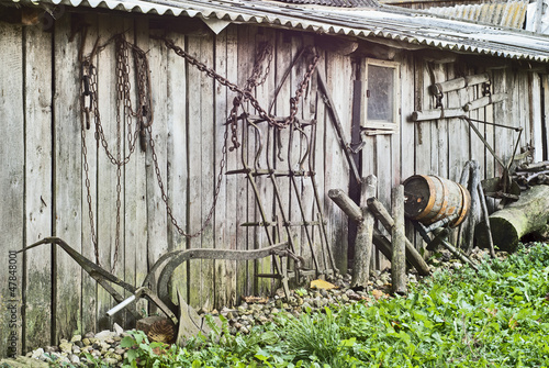 Photo: old implements background old implements background