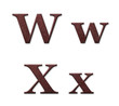 leather alphabet
