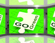 Go Green On Screen Showing Protecting The Planet