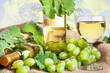 Enjoy white wine in the glass to