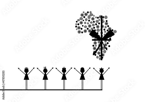 Illustration: bambini Africani bambini Africani