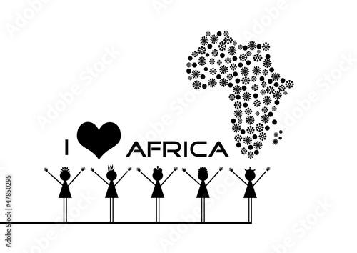 Illustration: bambini Africani bambini Africani