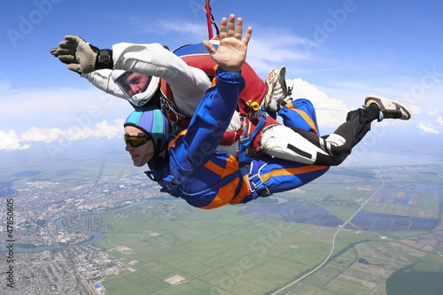 Photo: Skydiving photo. Tandem. Skydiving photo. Tandem.